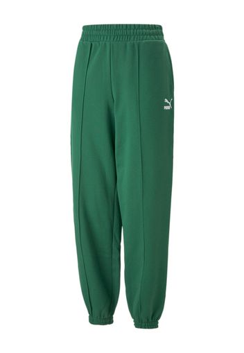 PUMA Pantaloni  verde erba / bianco