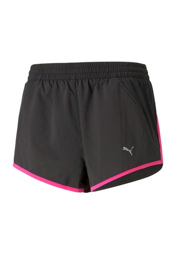 PUMA Pantaloni sportivi  fucsia / nero / argento