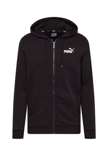 PUMA Giacca di felpa sportiva  nero / bianco