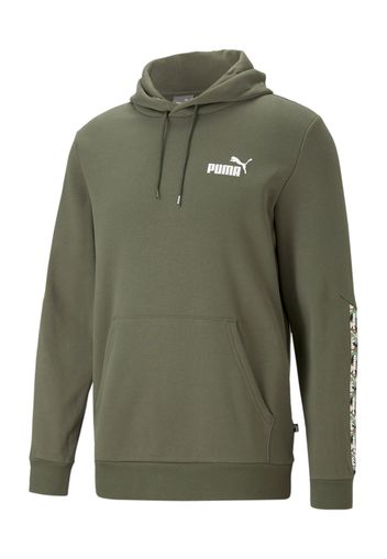 PUMA Felpa sportiva  verde / nero / bianco