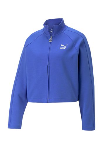 PUMA Giacca di felpa  blu reale / bianco