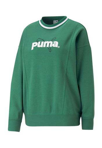 PUMA Felpa sportiva 'TEAM'  verde / nero / bianco