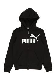 PUMA Giacca di felpa  nero / bianco