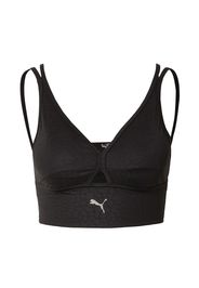 PUMA Reggiseno sportivo  nero / bianco