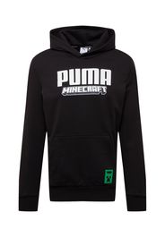 PUMA Felpa  nero / bianco / verde