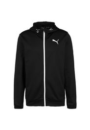 PUMA Giacca di felpa sportiva  nero / bianco