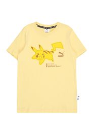 PUMA Maglietta  marrone / limone / giallo chiaro