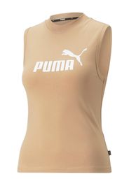 PUMA Top sportivo  sabbia / bianco