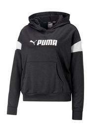 PUMA Felpa sportiva  nero / bianco