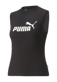 PUMA Top sportivo  nero / bianco