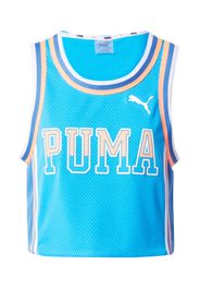 PUMA Top sportivo  sabbia / acqua / bianco