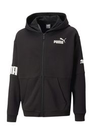 PUMA Giacca di felpa 'POWER'  nero / bianco