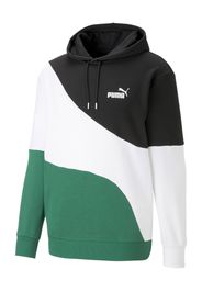 PUMA Felpa sportiva  verde / nero / bianco