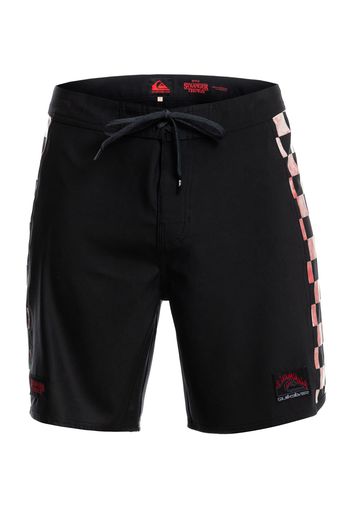 QUIKSILVER Pantaloncini sportivi da bagno  nero / bianco / rosso