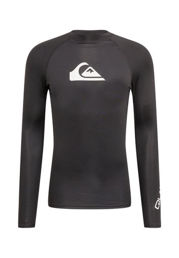 QUIKSILVER Maglia funzionale 'ALL TIME'  nero / bianco