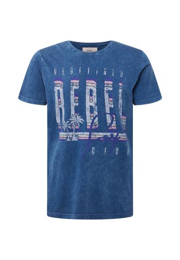 Redefined Rebel Maglietta 'Ace'  navy / blu violetto / rosa pastello / giallo pastello / azzurro