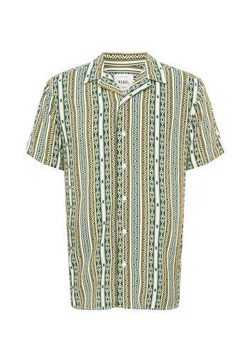 Redefined Rebel Camicia 'Joe'  verde scuro / bianco / giallo