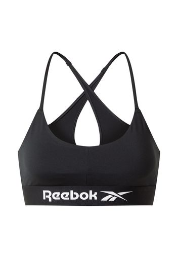 Reebok Sport Reggiseno sportivo  nero / bianco