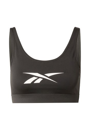 Reebok Sport Reggiseno sportivo  nero / bianco