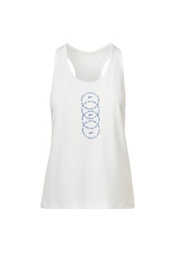 Reebok Sport Top sportivo  blu / bianco