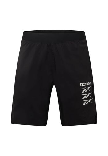 Reebok Sport Pantaloni sportivi  nero / bianco