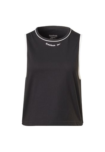 Reebok Sport Top sportivo  nero / bianco