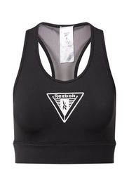 Reebok Sport Reggiseno sportivo  nero / bianco