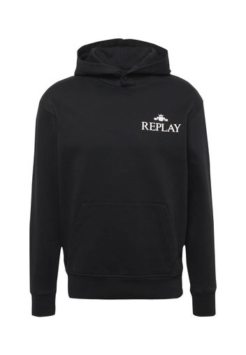 REPLAY Felpa  nero / bianco