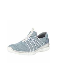 RIEKER Scarpa slip-on  blu fumo / argento / bianco