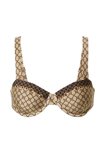 River Island Top per bikini  marrone chiaro / marrone scuro / oro