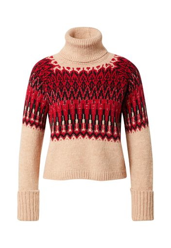 River Island Pullover 'FAIRISLE'  beige sfumato / rosso / nero