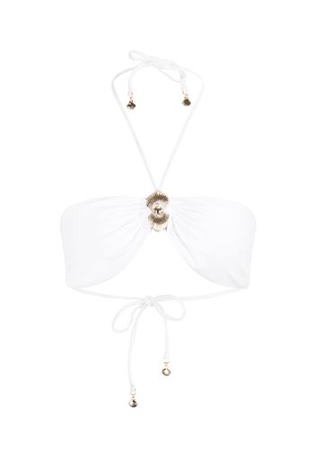 River Island Top per bikini 'SHELL'  bianco / oro / marrone