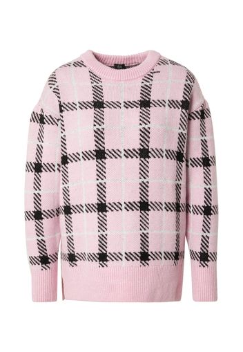 River Island Pullover 'ARGYLE'  rosa / nero / bianco