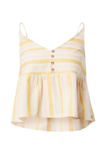 ROXY Top 'OPEN EYES'  beige / giallo / rosa chiaro