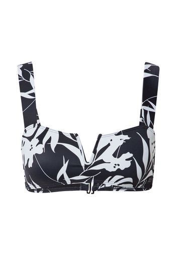 ROXY Top per bikini  antracite / bianco