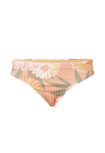 ROXY Pantaloncini per bikini 'LOVE THE COMBER'  marrone chiaro / bianco / giallo / verde scuro