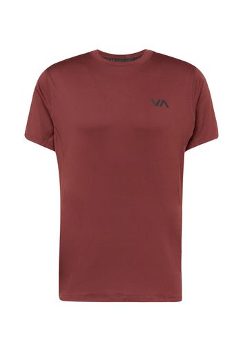 RVCA Maglia funzionale  rosso scuro / nero