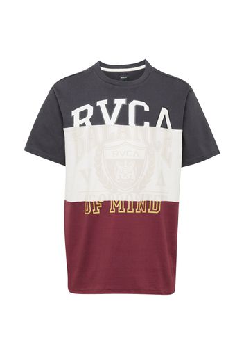 RVCA Maglietta 'COMPILATION'  giallo oro / antracite / bordeaux / bianco