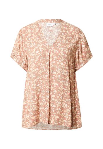 SAINT TROPEZ Camicia da donna 'Marion'  marrone chiaro / bianco / crema / rosa antico / verde erba