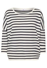 SAINT TROPEZ Pullover 'Mika'  bianco / nero