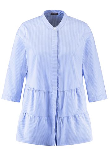 SAMOON Camicia da donna  blu chiaro / bianco