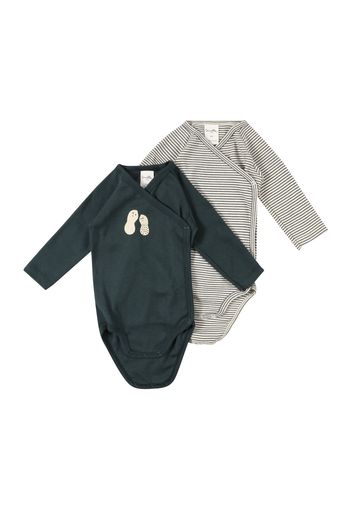 Sanetta Pure Tutina / body per bambino  verde scuro / beige