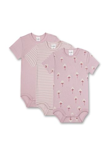 Sanetta Pure Tutina / body per bambino  rosa antico / rosso violaceo / bianco