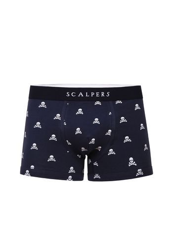 Scalpers Boxer 'Just Skull'  navy / bianco