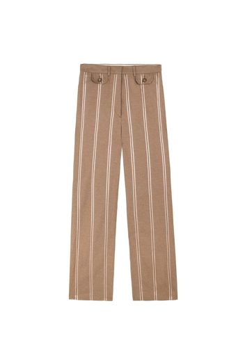 Scalpers Pantaloni  beige / bianco