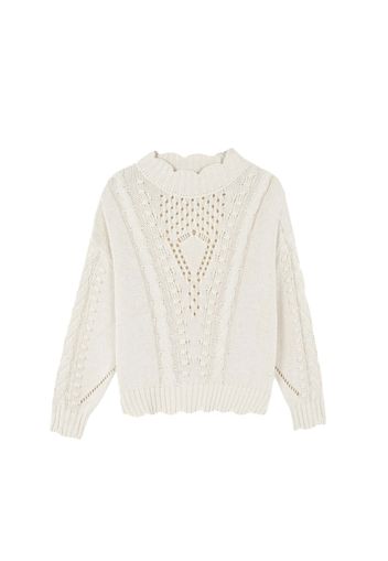 Scalpers Pullover  bianco lana