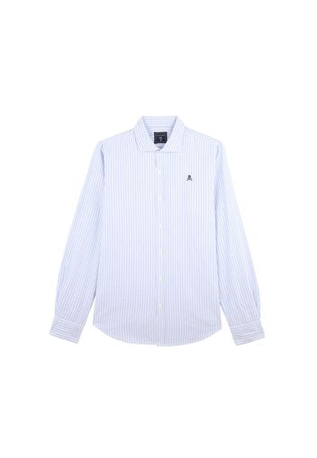 Scalpers Camicia 'Oxford Peach'  blu chiaro / bianco