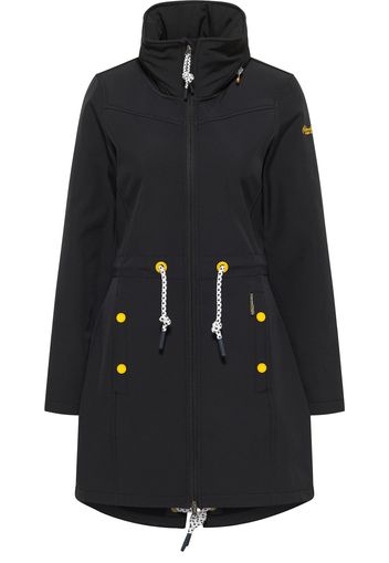 Schmuddelwedda Parka di mezza stagione  nero / giallo