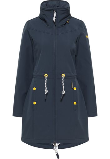 Schmuddelwedda Parka di mezza stagione  blu notte / giallo