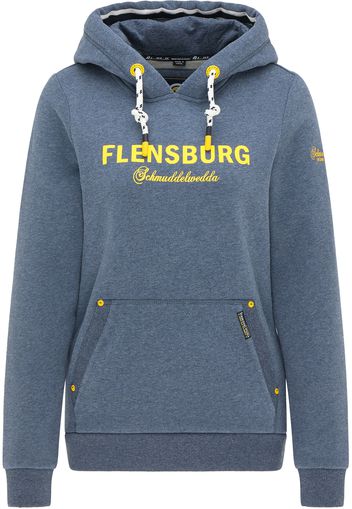 Schmuddelwedda Felpa 'Flensburg'  blu sfumato / giallo